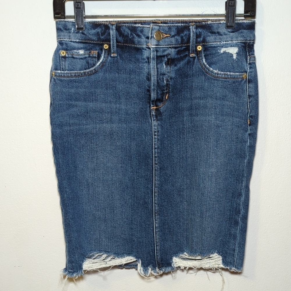 Joe's Jeans Distressed Denim Skirt w/Pockets